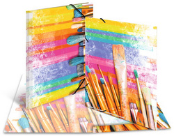 Image HERMA Eckspannermappe "Pinsel", aus Karton, DIN A3