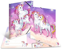 Image HERMA Eckspannermappe "Einhorn", Karton, DIN A4