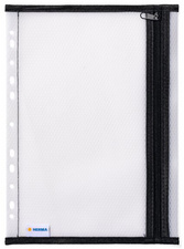 Image HERMA Reißverschlusstasche, abheftbar, DIN A4, schwarz