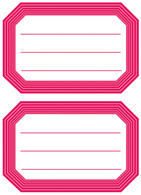 Image HERMA Buchetiketten, rote Randgestaltung, 82 x 55 mm