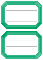 Image HERMA Buchetiketten, grüne Randgestaltung, 82 x 55 mm