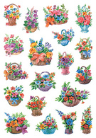 Image HERMA Sticker DECOR "Blumen im Körbchen
