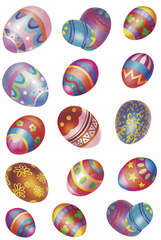 Image HERMA Oster-Sticker DECOR "Ostereier", beglimmert