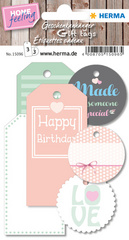 Image HERMA Geschenkanhänger HOME farbig 6St.