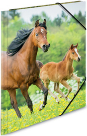 Image HERMA Eckspannermappe "Pferde", aus PP, DIN A3 Maße: (B)315 x (T)4 x (H)440 mm,