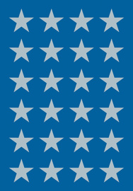 Image HERMA Weihnachts-Sticker DECOR "Sterne", 15 mm, silber