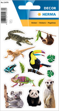 Image HERMA Sticker DECOR "Exotische Tiere", aus Papier