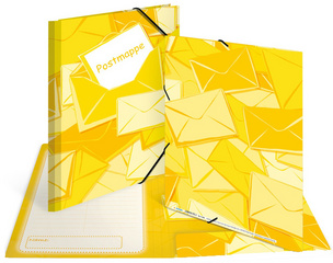 Image HERMA Postmappe mit Gummizug, DIN A4, Karton, gelb