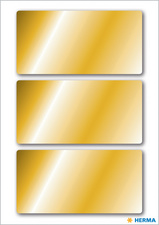 Image HERMA Weihnachts-Sticker, eckig, 34 x 67 mm, gold