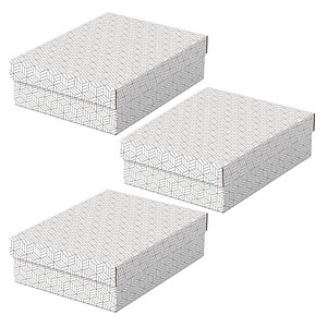 Image LEITZ 3 Esselte Home Aufbewahrungsboxen 8,0 l weiß 26,5 x 36,0 x 10,0 cm; 1 Pac