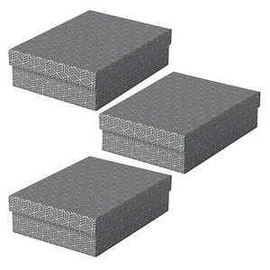Image LEITZ 3 Esselte Home Aufbewahrungsboxen 8,0 l grau 26,5 x 36,0 x 10,0 cm; 1 Pac