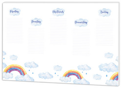 Image RNK Verlag Papier-Schreibunterlage "Rainbow", blanko