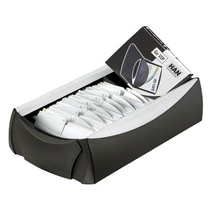 Image HAN Visitenkartenbox VIP, für 500 Karten, schwarz/lichtgrau