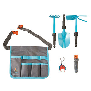 Image HAPPY PEOPLE® Spielzeug-Gartenwerkzeug Gardena Gürteltasche blau, schwarz, rot, grau