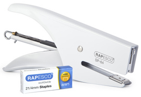 Image RAPESCO Heftzange SP-64 (6/4 & 21/4 mm), chrom / weiß