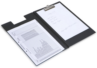 Image RAPESCO Klemmbrett-Mappe, DIN A4, PVC-Folie genarbt, schwarz