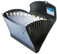 Image RAPESCO Fächertasche Designer, DIN A4+, 13 Fächer, blau