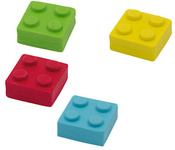 Image WEDO Kunststoff-Radierer Bausteine "BRICKY", 4er Set