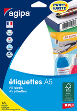 Image agipa Universal-Etiketten, Durchmesser: 24 mm, rund, weiß