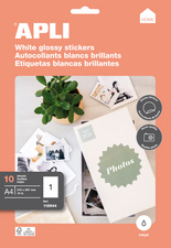 Image agipa Hochglanz-Etiketten, 210 x 29 7 mm, weiß (66000344)
