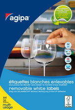 Image agipa Universal-Etiketten, 18 x 12 mm, weiß, wiederablösbar