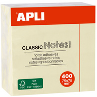 Image APLI Haftnotiz-Würfel "CLASSIC Notes!", 75 x 75 mm, gelb