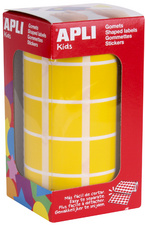 Image APLI Kids Sticker Creative "Quadrat", auf Rolle, gelb
