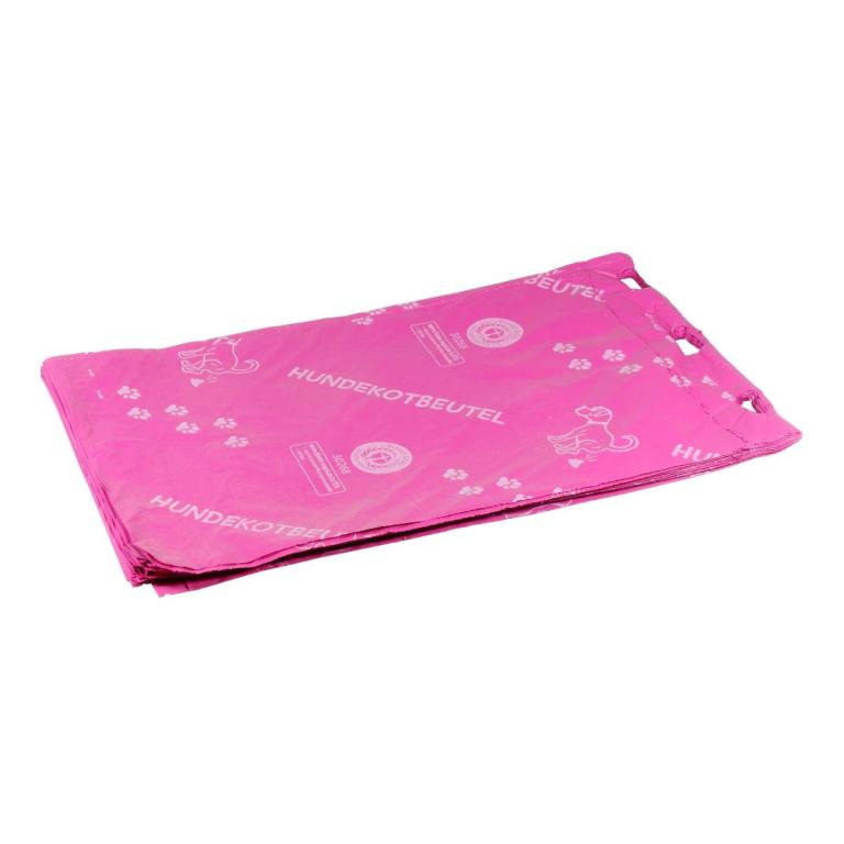 Image Hundekotbeutel/Müllbeutel, 20 µ, LDPE rot, 200 x 320 + 30 mm, geblockt | 50 Beutel Polyethylen, Zertifizierung Blauer Engel