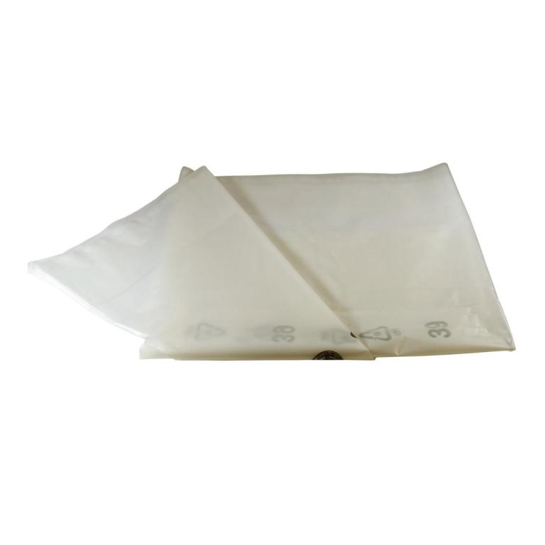 Image Müllsack  150 Liter,   50 µ "Premium", 700 + 250 x 1200 x 0,05 mm, transparent-klar | 200 Stück lose/Karton Premium®-Abfallsäcke aus Recycling-LDPE