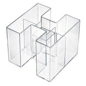 Image HAN Stiftehalter BRAVO glasklar Kunststoff 5 Fächer 10,9 x 10,9 x 9,0 cm