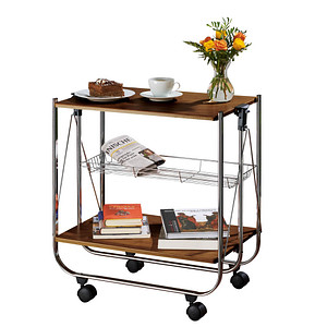 Image WENKO Servierwagen Dinett Deluxe braun 68,0 x 40,6 x 70,0 cm