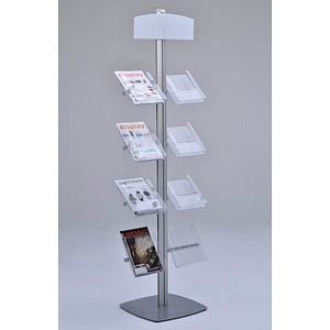 Image update displays Prospektständer Free silber DIN A4 8 Fächer