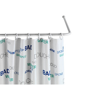 Image WENKO Metall Duschvorhangstange L-Form