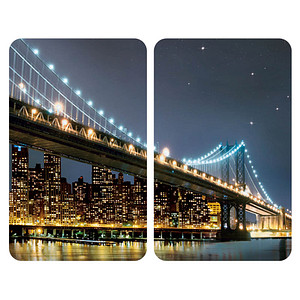 Image WENKO Herdabdeckplatten Brooklyn Bridge bunt 2 St.