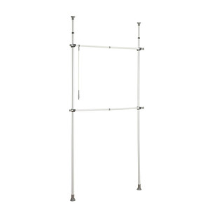 Image WENKO Teleskop-Garderobe Herkules 50610100 grau Metall 75,0 - 120,0 x 165,0 - 300,0 cm