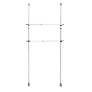 Image WENKO Herkules Kleiderstange für Garderobensystem weiß, grau 3,0 x 30,0 x 165,0 - 300,0 cm