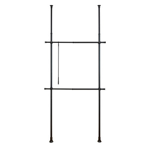 Image WENKO Teleskop-Garderobe Herkules Basic 50630100 schwarz Metall 75,0 - 120,0 x 165,0 - 300,0 cm