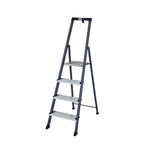 Image KRAUSE Haushaltsleiter Securo schwarz 4 Stufen, H: 160,0 cm