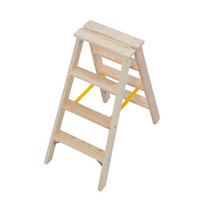 Image KRAUSE Stehleiter Stabilo natur 2x 4 Stufen, H: 95,0 cm