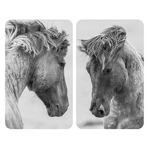 Image WENKO Herdabdeckplatten Horses grau 2 St.