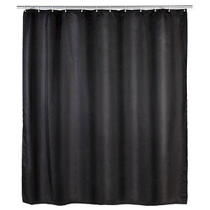 Image WENKO Duschvorhang schwarz 180,0 x 200,0 cm