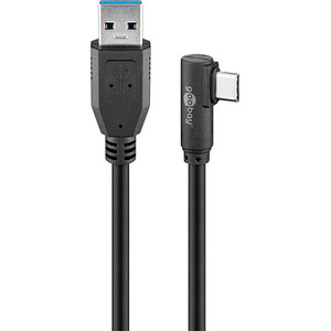 Image WENTRONIC Goobay USB 3.0 Anschlusskabel 0.5 m Schwarz
