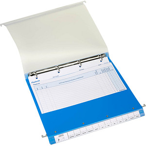 Image BOI DOKUTECH Patienten-Dokumentations-Hängemappe 2-Ringe Click 2 Stationär blau Boden: 2,5 cm