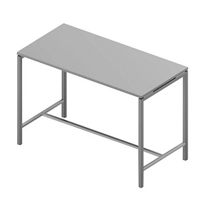 Image Quadrifoglio Stehtisch Creo grau rechteckig, 4-Fuß-Gestell alu, 160,0 x 80,0 x 107,0 cm
