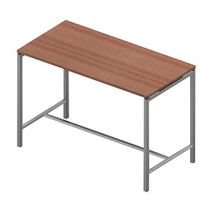 Image Quadrifoglio Stehtisch Creo nussbaum rechteckig, 4-Fuß-Gestell alu, 160,0 x 80,0 x 107,0 cm