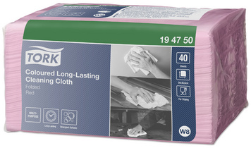 Image TORK Allzweck-Reinigungstücher, 385 x 300 mm, rot