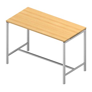 Image Quadrifoglio Konferenztisch Creo buche rechteckig, 4-Fuß-Gestell weiß, 160,0 x 80,0 x 107,0 cm
