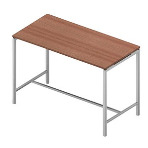 Image Quadrifoglio Konferenztisch Creo nussbaum rechteckig, 4-Fuß-Gestell weiß, 160,0 x 80,0 x 107,0 cm