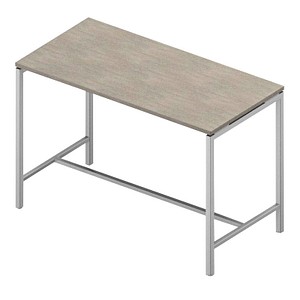 Image Quadrifoglio Konferenztisch Creo beton rechteckig, 4-Fuß-Gestell weiß, 160,0 x 80,0 x 107,0 cm