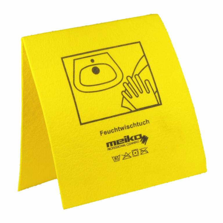 Image Feuchtwischtuch mit Piktogrammen 35 x 40 cm, 10 Stück/Pack | gelb mit antibakterieller Ausrüstung, gelb - Waschbecken